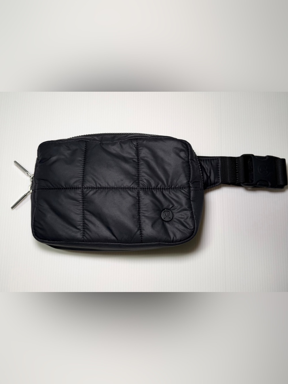 lululemon Quilted Grid Belt Bag Black Crossbody Fanny Pack Adjustable Strap
